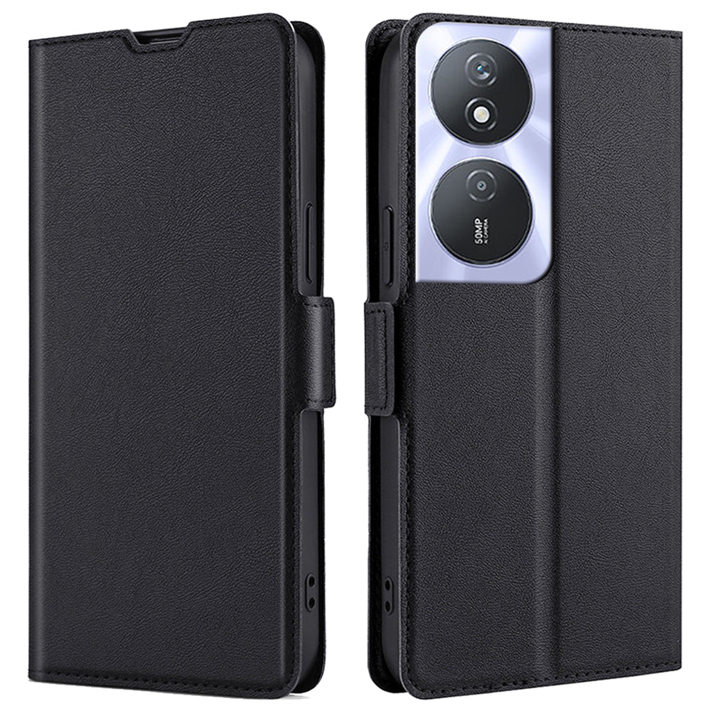 For Honor Play 50 Plus 5G / Play 8T 5G / X7b 4G / 90 Smart Leather Case Card Slots Phone Cover - Black For Honor Play 50 Plus 5G / Play 8T 5G / X7b 4G / 90 Smart Leather Case Card Slots Phone Cover - Black